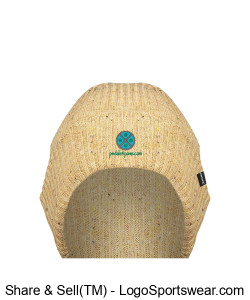 Embroidered Pedals4Paws Pacific Headwear Tweed Beanie Design Zoom