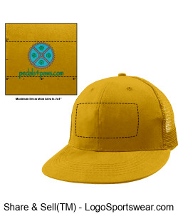 Embroidered Pedals4Paws Apollo Snap-back Trucker Hat Design Zoom