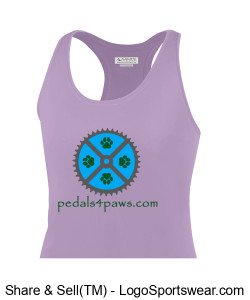 Pedals4Paws Augusta Ladies Sojourner Tank Design Zoom