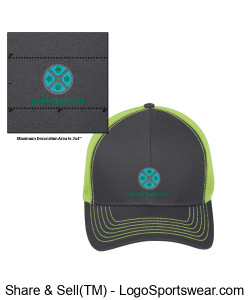 Embroidered Outdoor Cap Contrast Mesh Back Cap Design Zoom